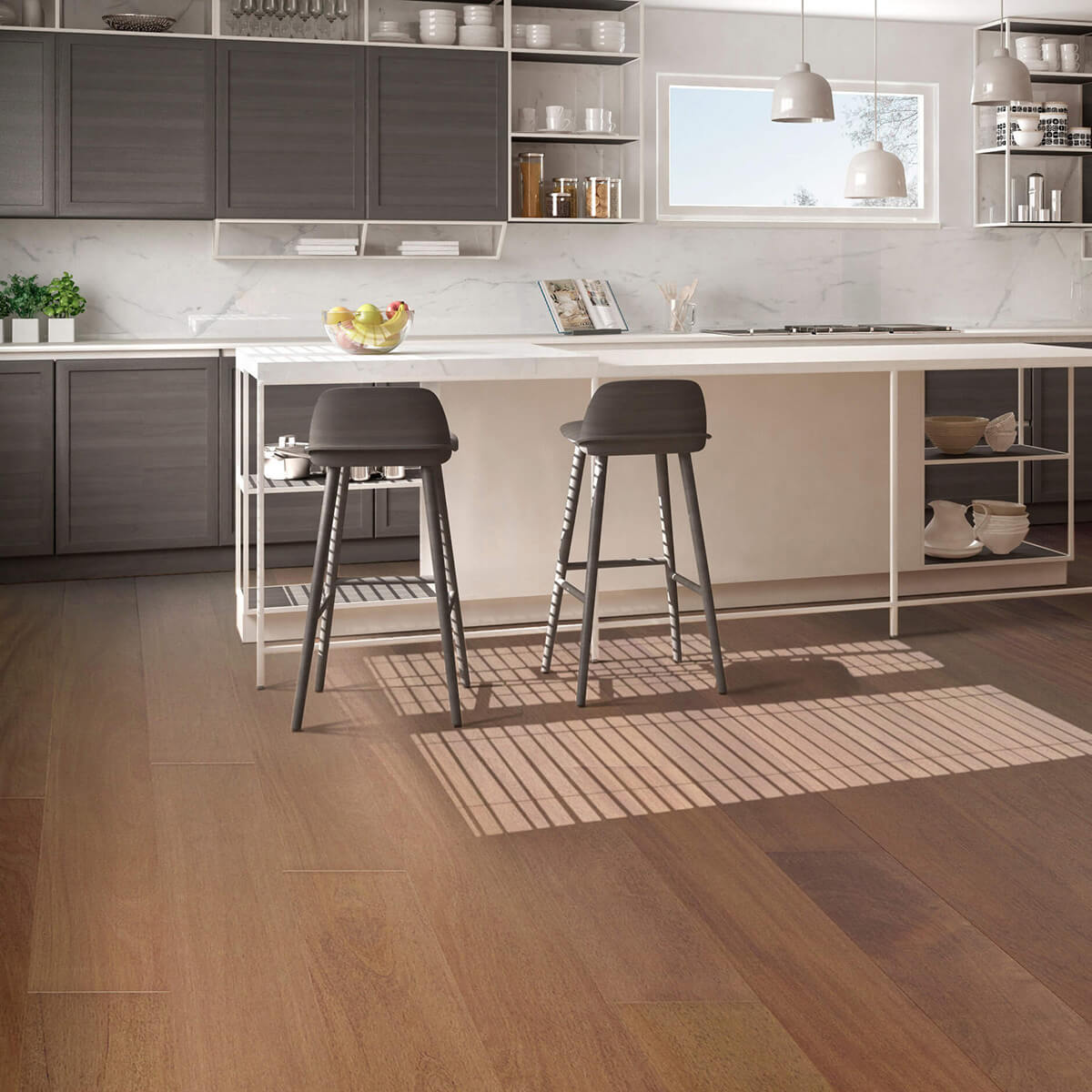 Hardwood flooring living room