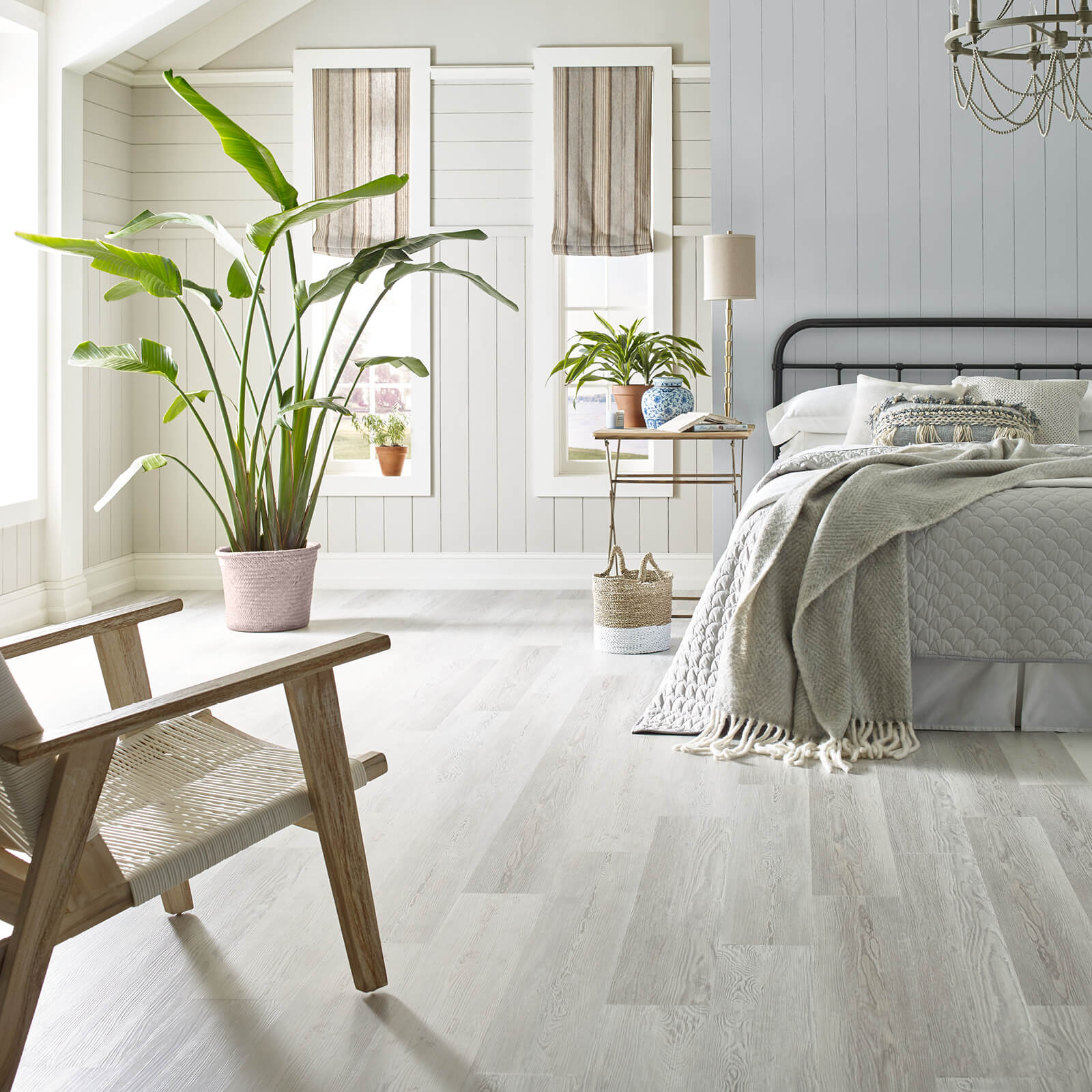 Century Pine vinyl plank bedroom