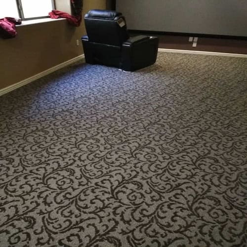 Theatre room carpet installation