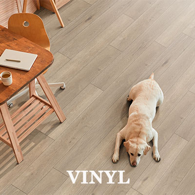 Beautiful and durable vinyl plank flooring with dog proof properties