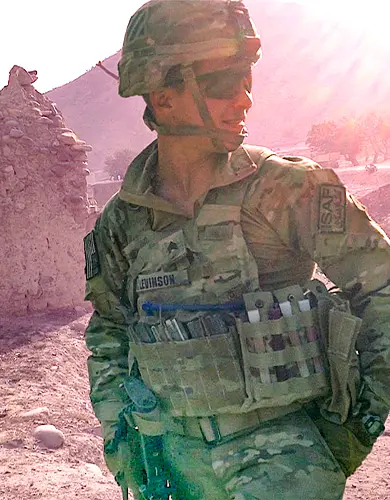 Shane Levinson owner of Vision Flooring Serving in the Army in Afghanistan